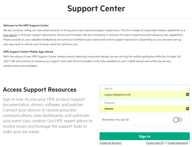 HPE-Support-Center