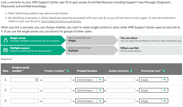 HPE-Support-My-ID